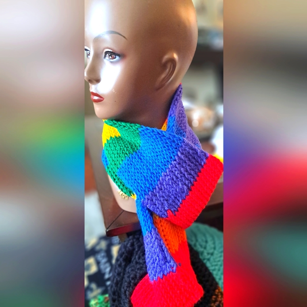 Rainbow Handmade One of a Kind Stylish Scarf